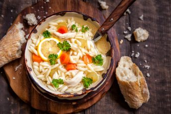 Panera's Lemon Chicken Orzo Soup