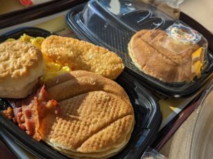 Mcdonald's pancakes and biscuits.