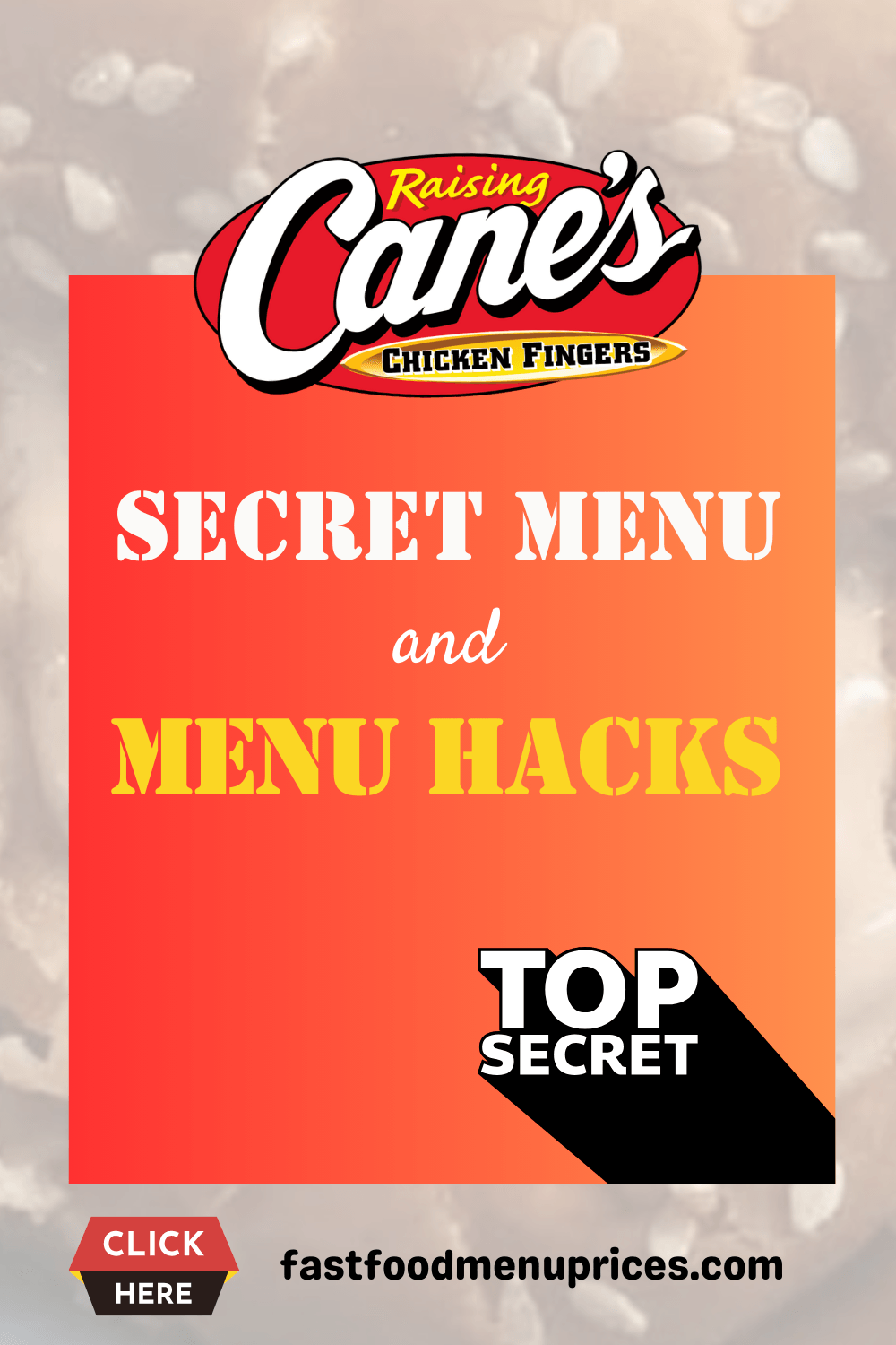 Raising cane's deals secret menu