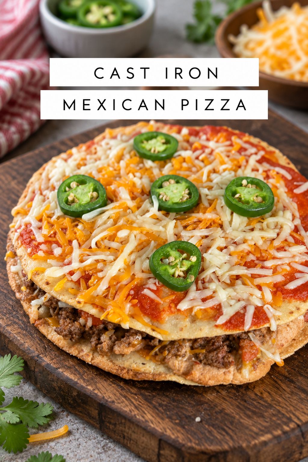 cast iron mexican pizza with masa dusted tortillas mexican pizza taco bell copycat