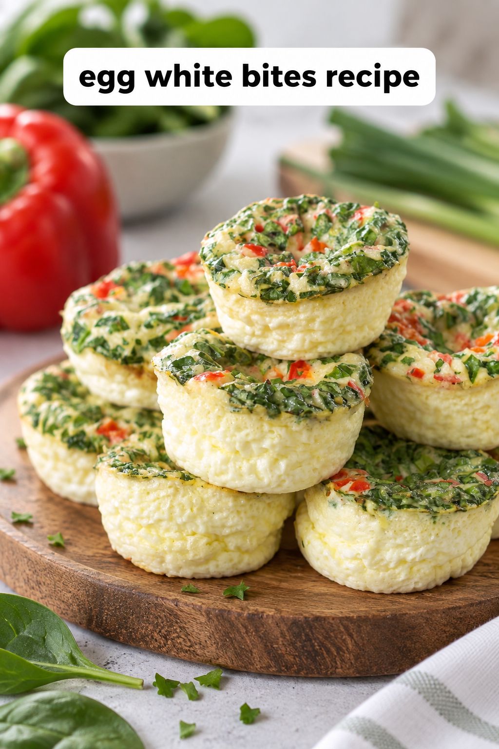 egg white bites with red pepper and spinach copycat starbucks egg bites