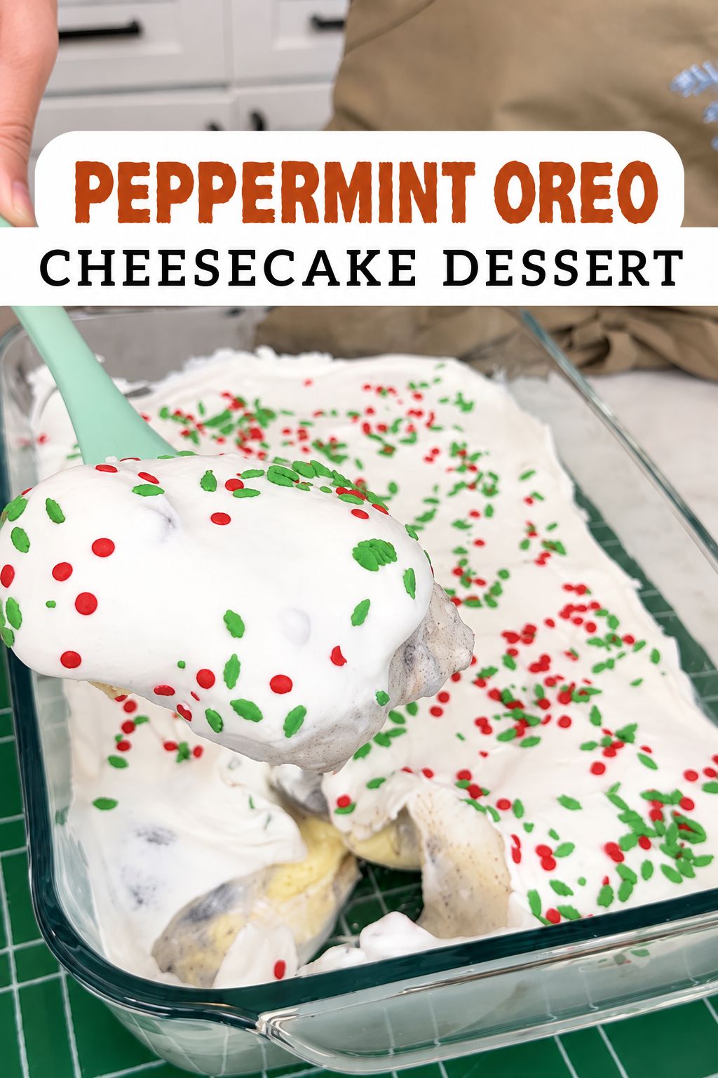 peppermint oreo cheesecake dessert