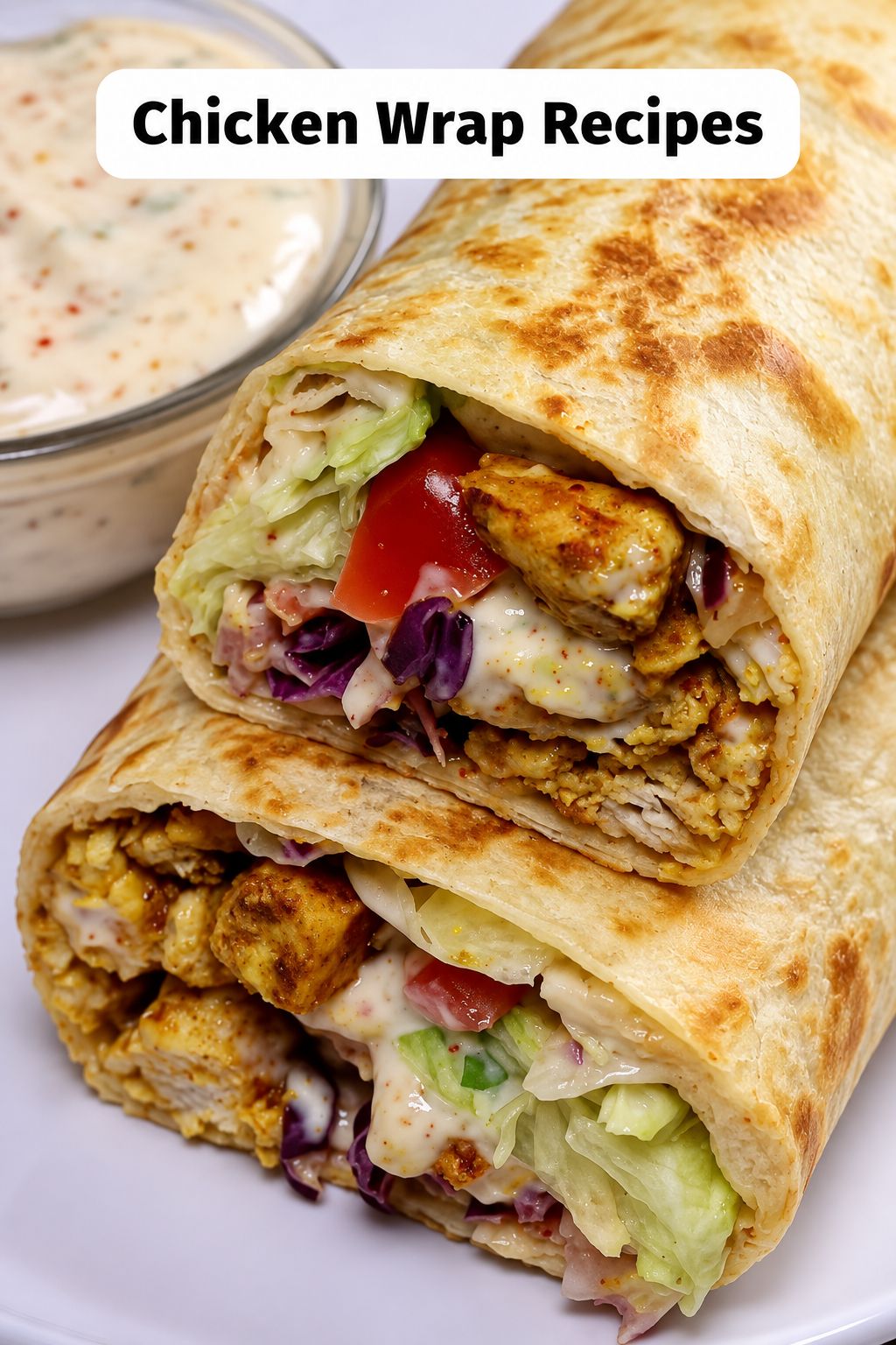 spiced chicken wrap with yogurt sauce chicken wrap recipes